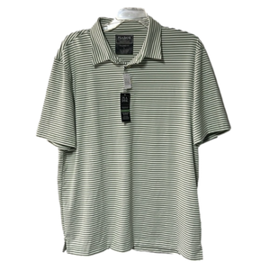 NEW Men’s Jos A Bank traveler tailored fit polo green white striped size Large